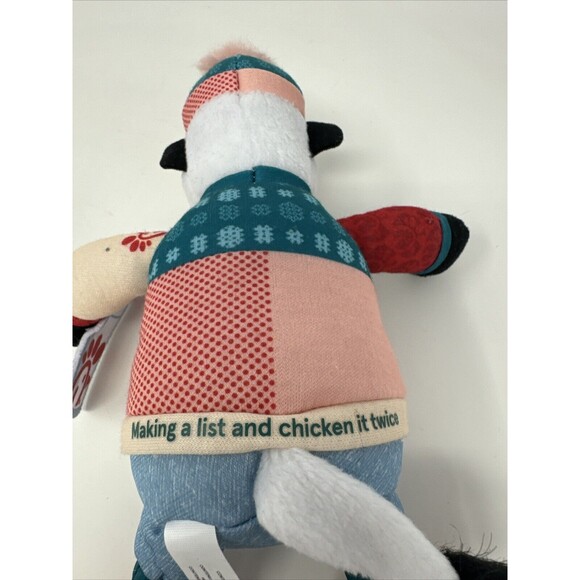 Chick Fil A Holiday Plush Cow 9" 2023 W Milkshake Nylon Feet Stuffed Animal Toy - Picture 7 of 8